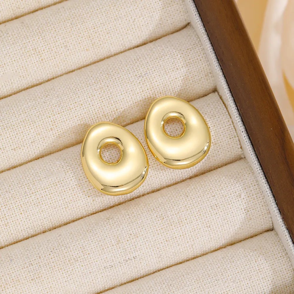 18K Gold - Plated Bubble Letter Stud Earrings - 926 West
