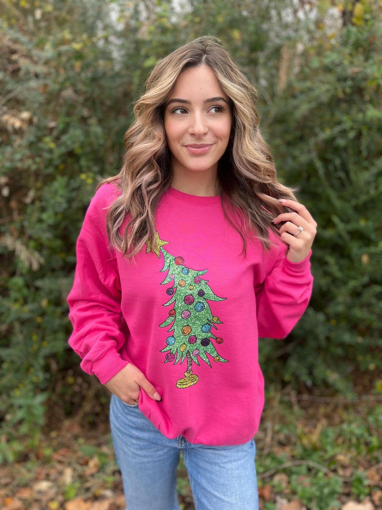 Tilted Tree Sweatshirt Adelle Linen