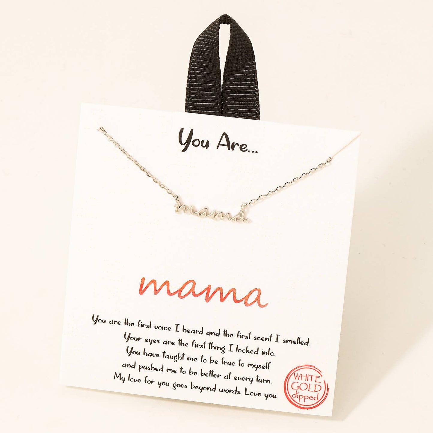 Gold Dipped Mama Pendant Necklace