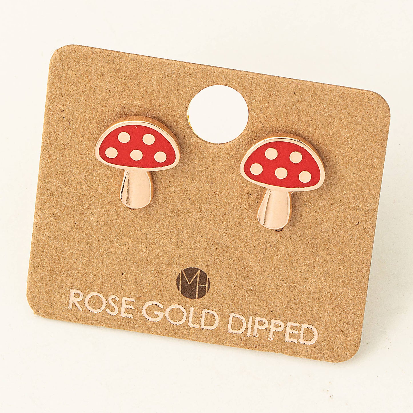 Mini Red Mushroom Stud Earrings Fame Accessories
