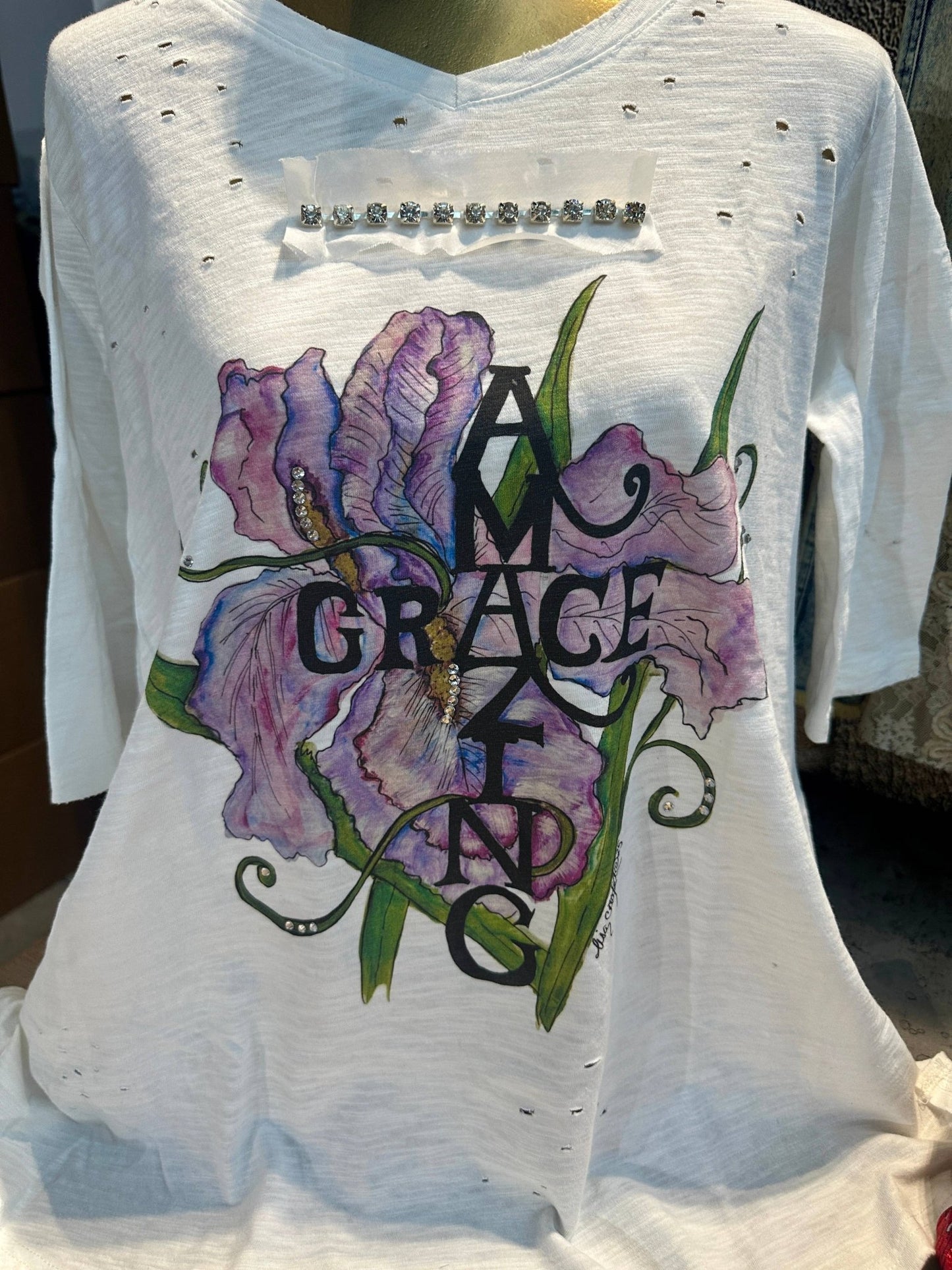Amazing Grace Tattered Tee - 926 West