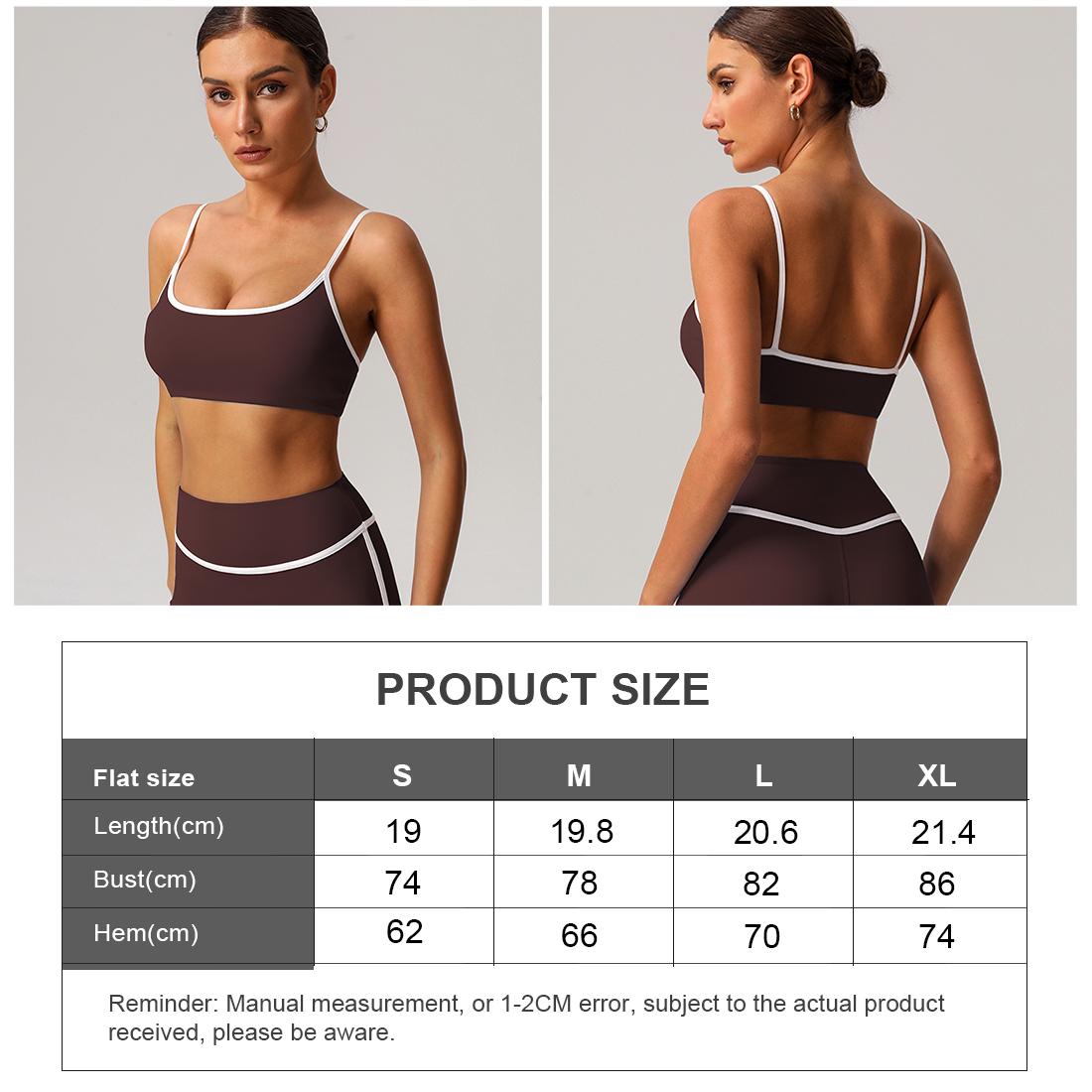 Women Contrast Color Classic Design Mid-Support Sport Bra Sodalemon