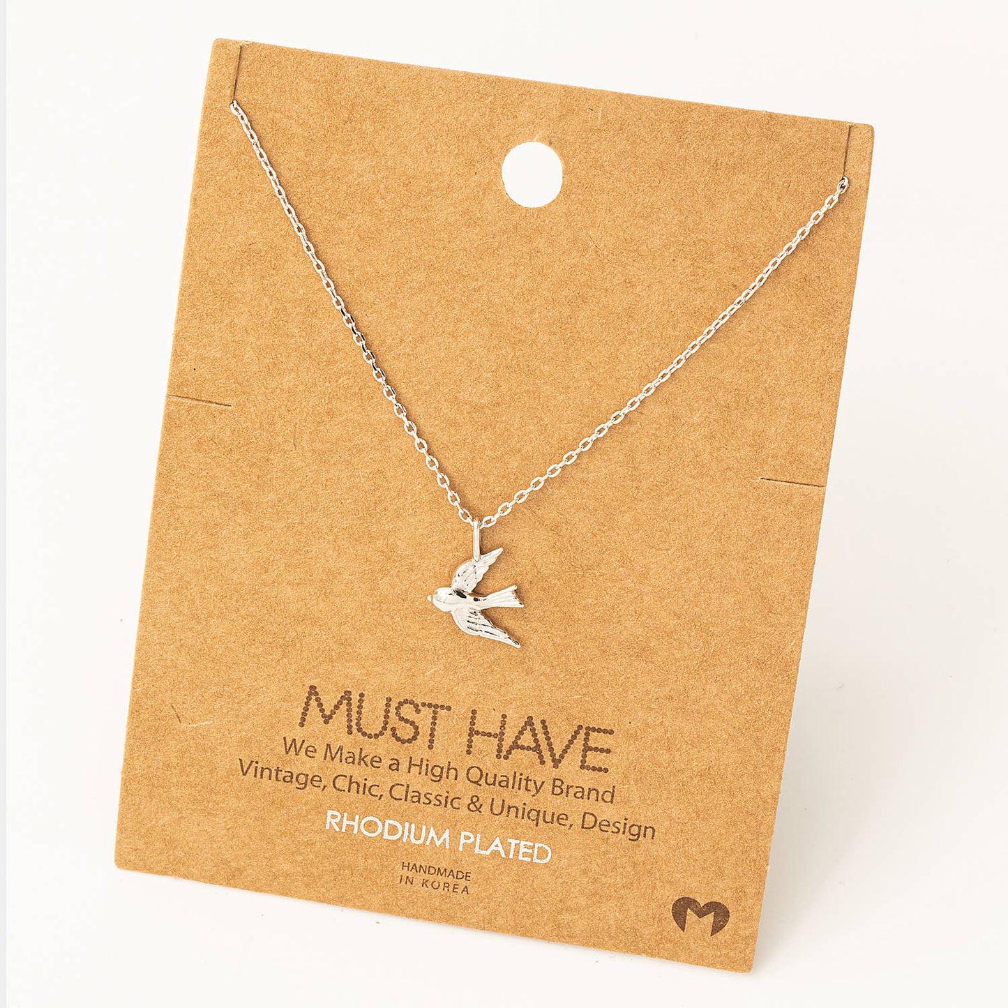 Flying Bird Pendant Necklace Fame Accessories