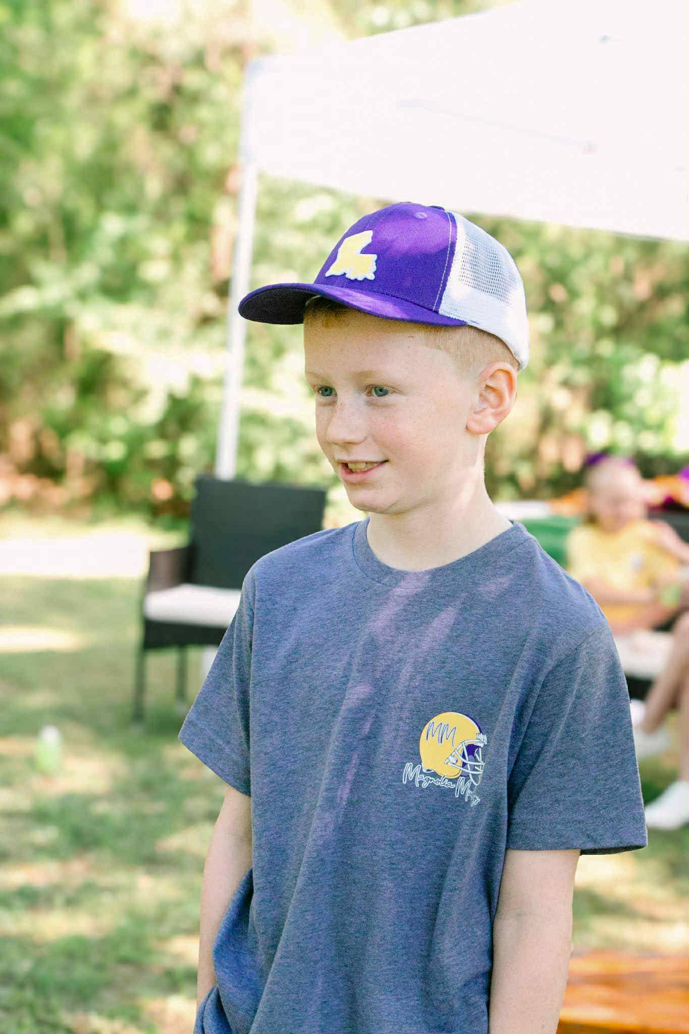 Boys of Fall | Purple + Gold | Football Kid’s Tee - 926 West