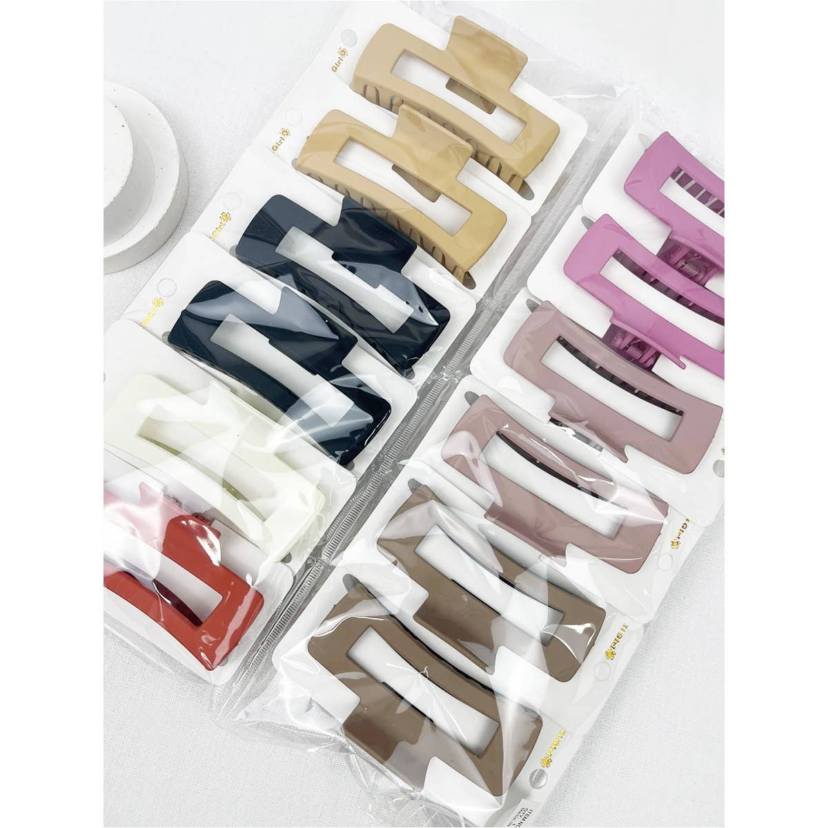 Matte Large Cut Out Rectangle Hair Claw