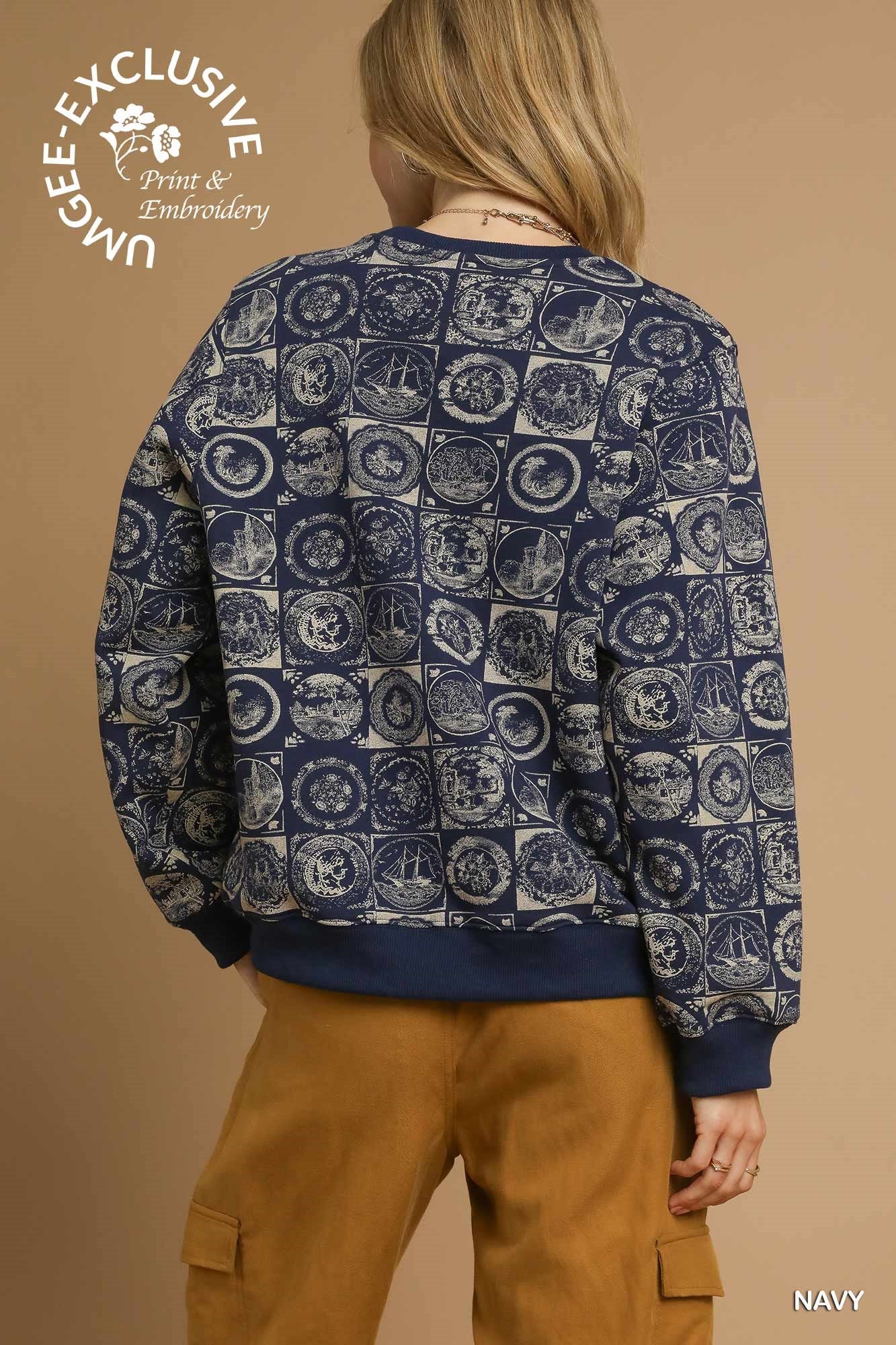 UMGEE - Coin Stamp Print Sweatshirt - 926 West