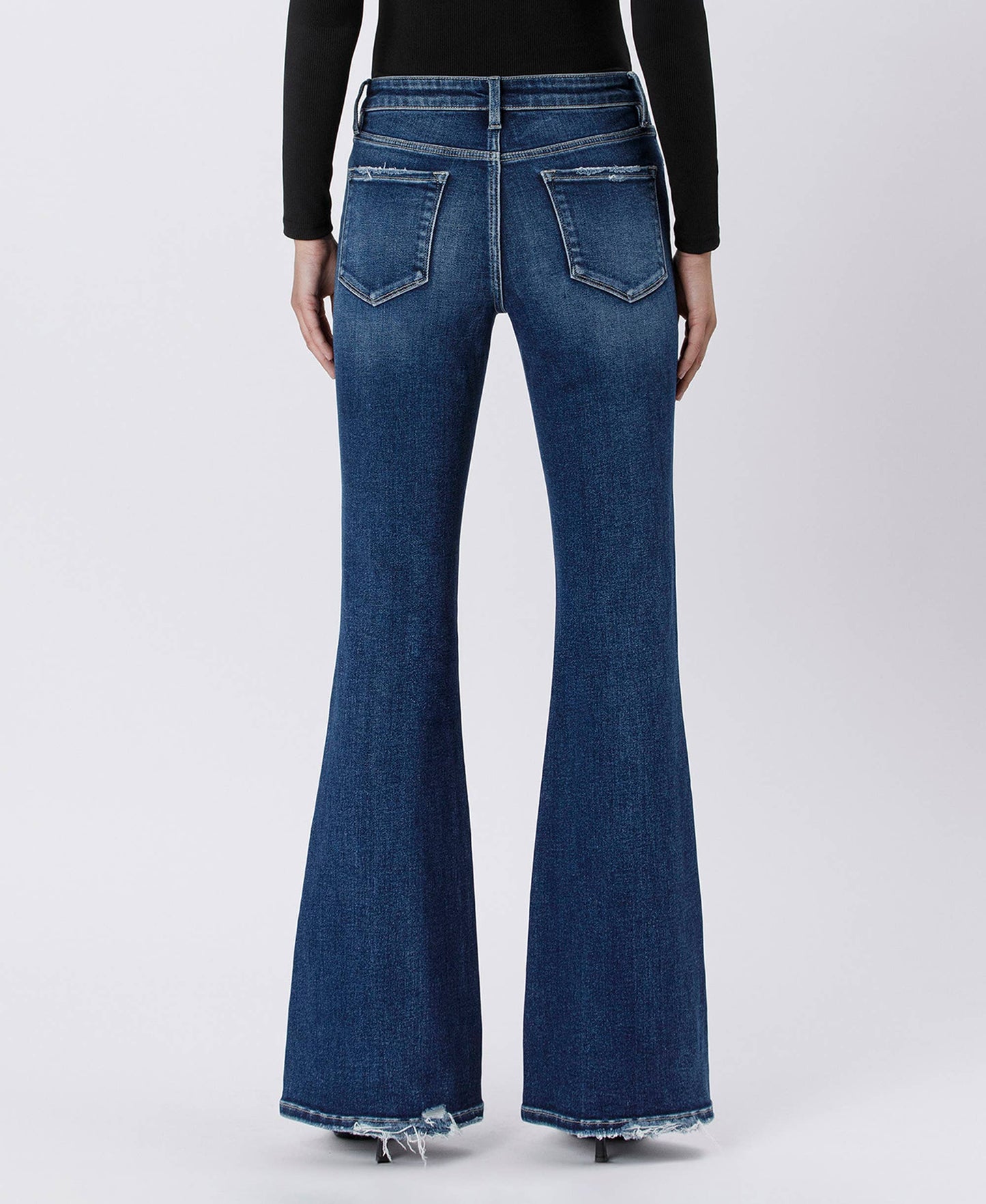 HIGH RISE FULL LENGTH FLARE JEANS LV1524 Lovervet by VERVET