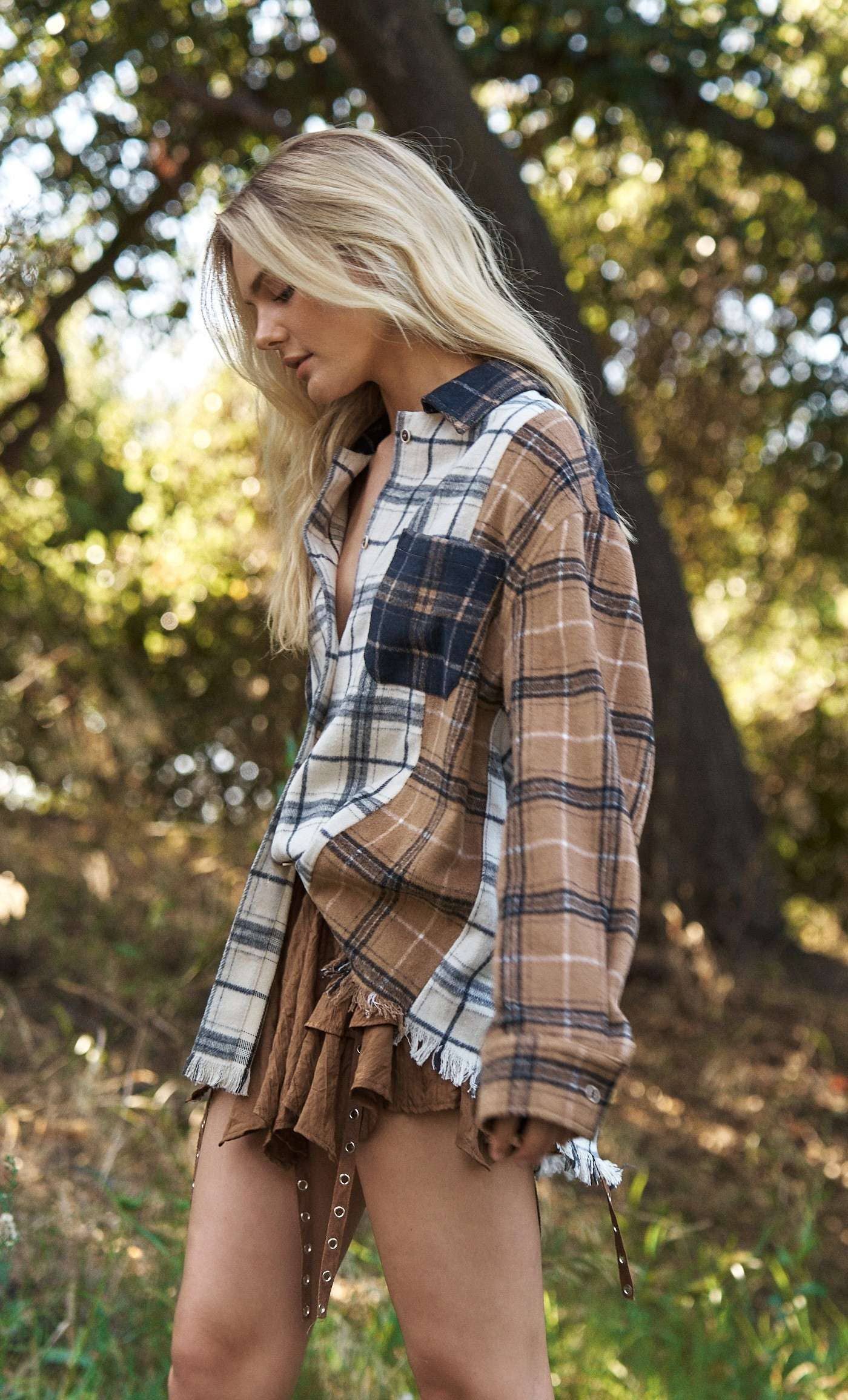 Plaid Oversize Shacket Mello.