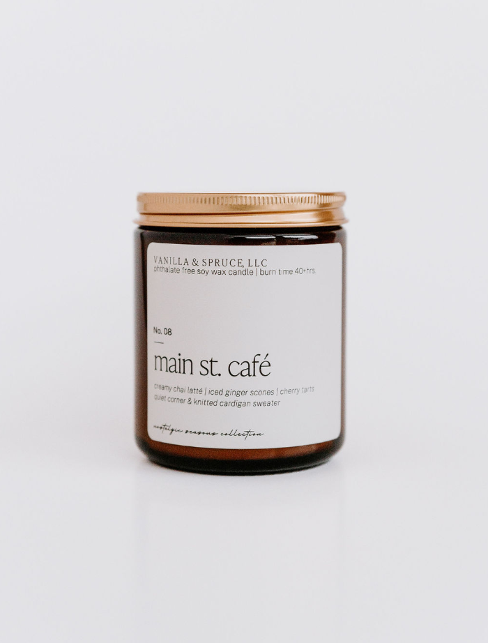 7 oz Candle - Main St. Café Vanilla and Spruce, LLC