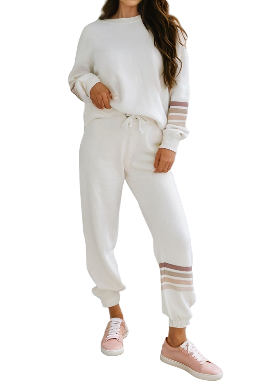LDC Round Neck Pullover and Jogger Pants Active Outfit Little Daisy Closet