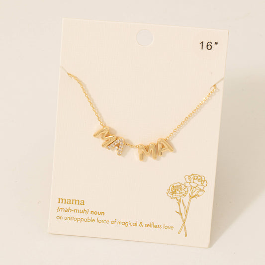 Mama Letter Charms Chain Necklace