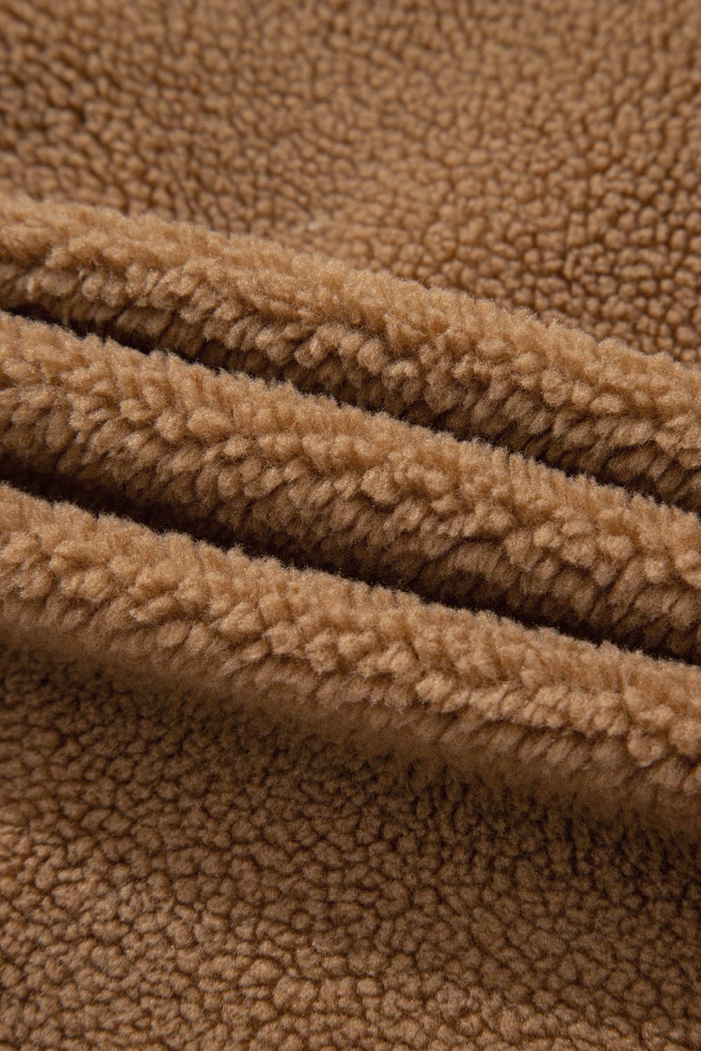 Contrast Trim Tie Front Sherpa Vest FULL TIME PURCHASE