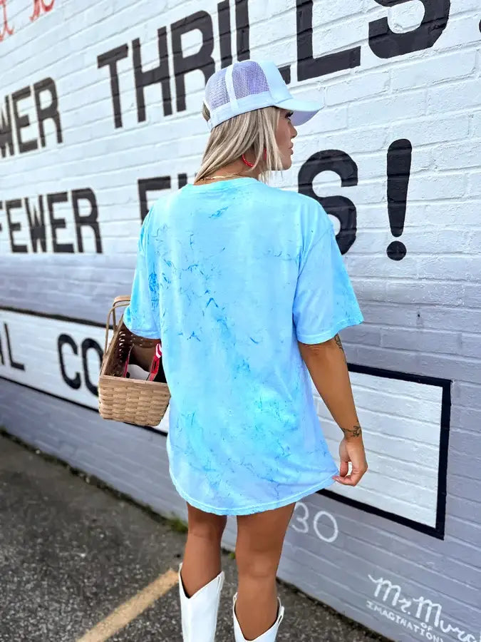 Stars & Stripes Fiji Blue Colorblast Graphic Tee