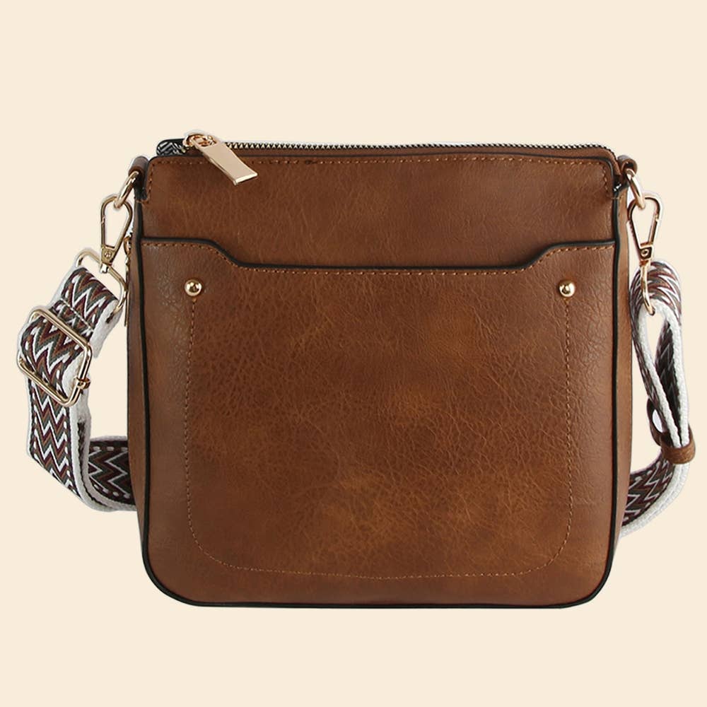 Boho Strap Faux Leather Crossbody Messenger Bag Anarchy Street