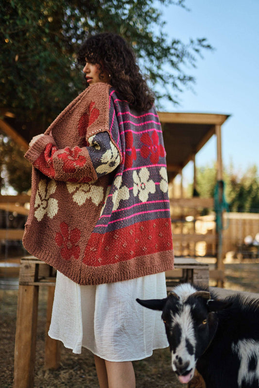 Daisy Oversize Terry Knit Cardigan Mello.