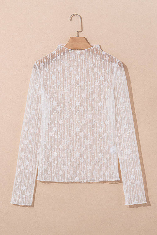 Floral Sheer Lace Summer Top LALA LOO
