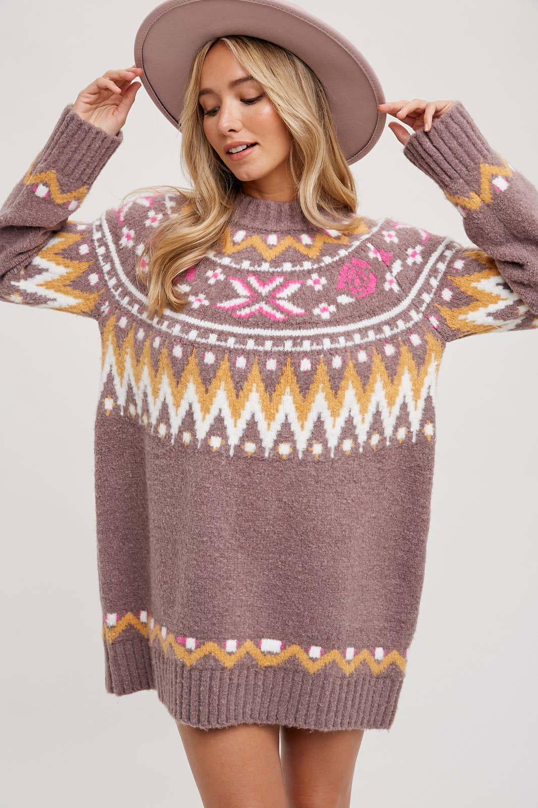 FAIR ISLE SWEATER DRESS Bluivy