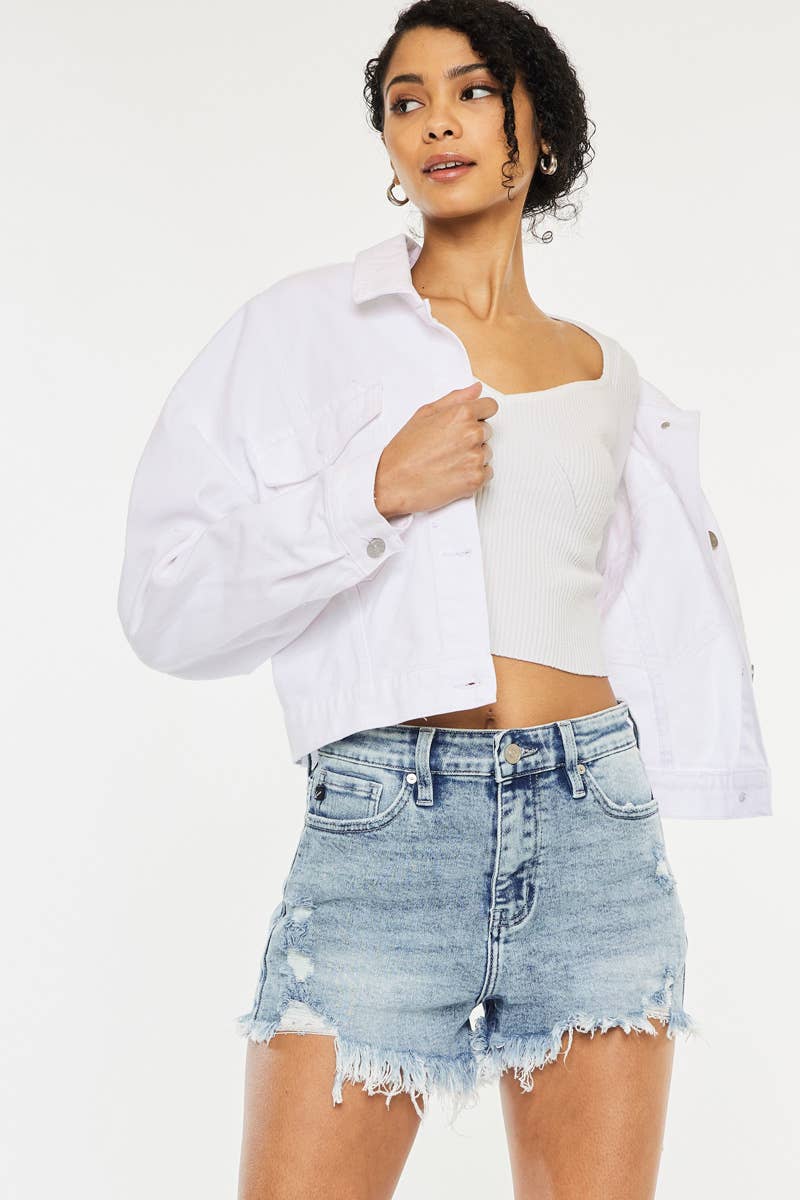 Kancan High Rise Frey Shorts