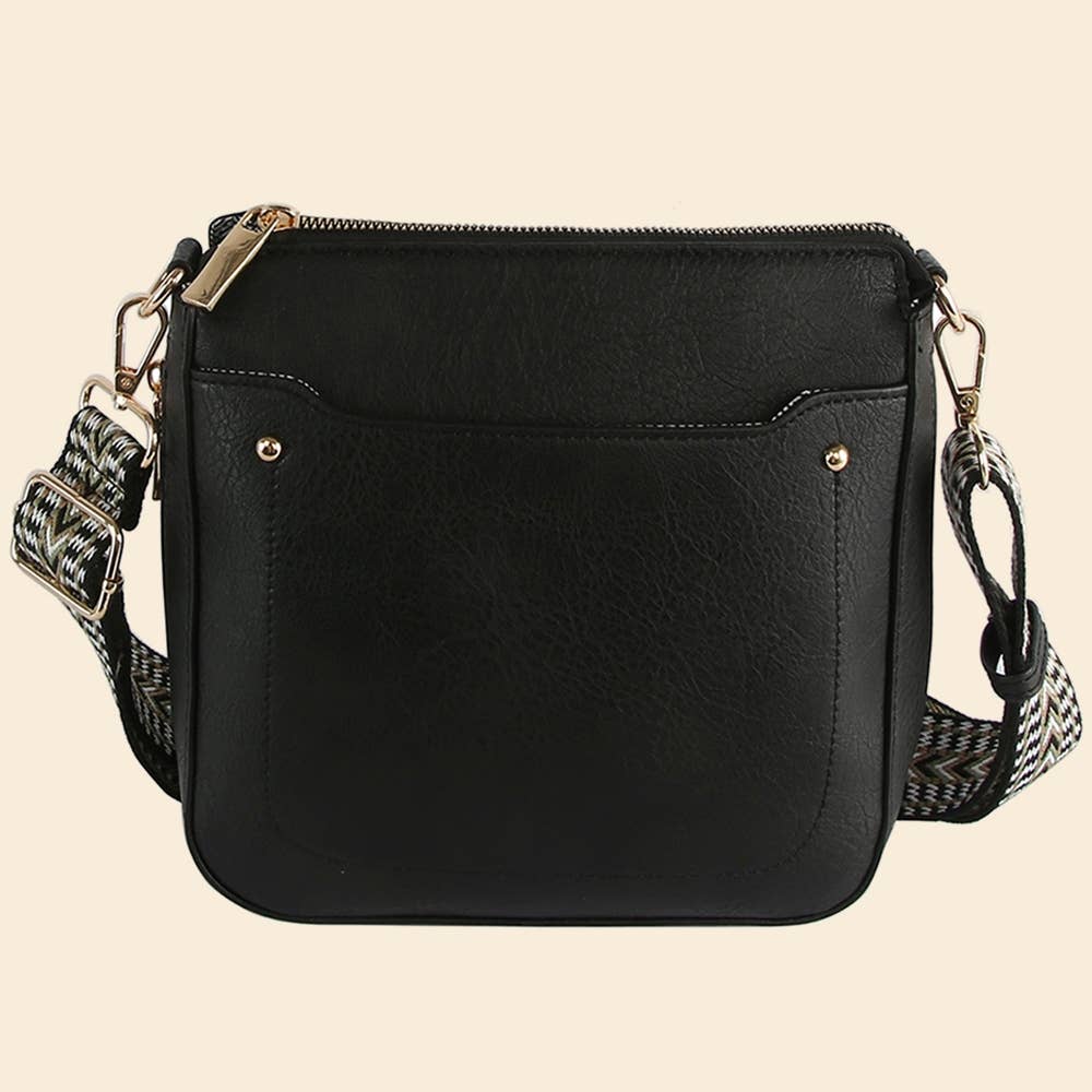 Boho Strap Faux Leather Crossbody Messenger Bag Anarchy Street