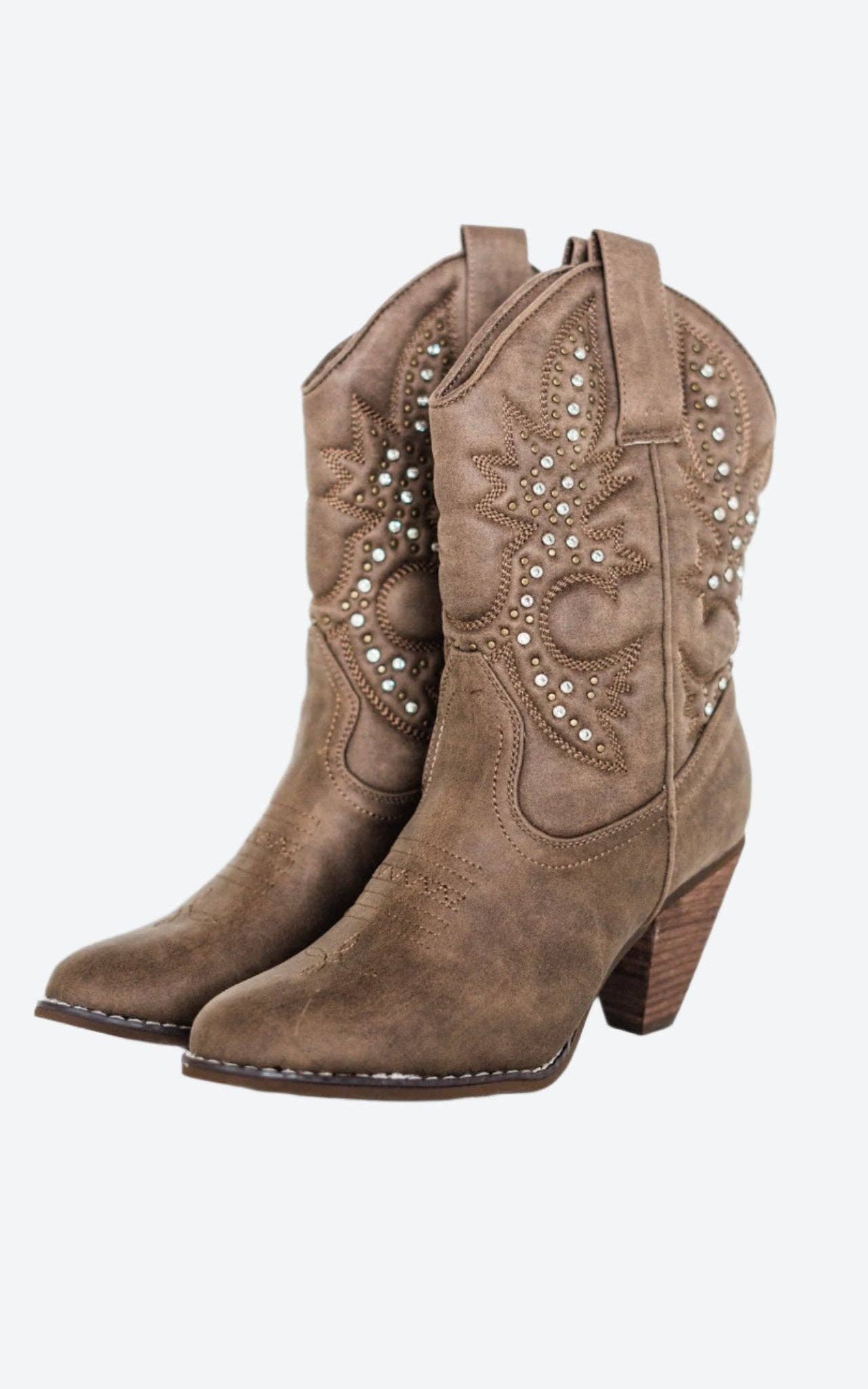 Houston Western Boots in Taupe Naughty Monkey