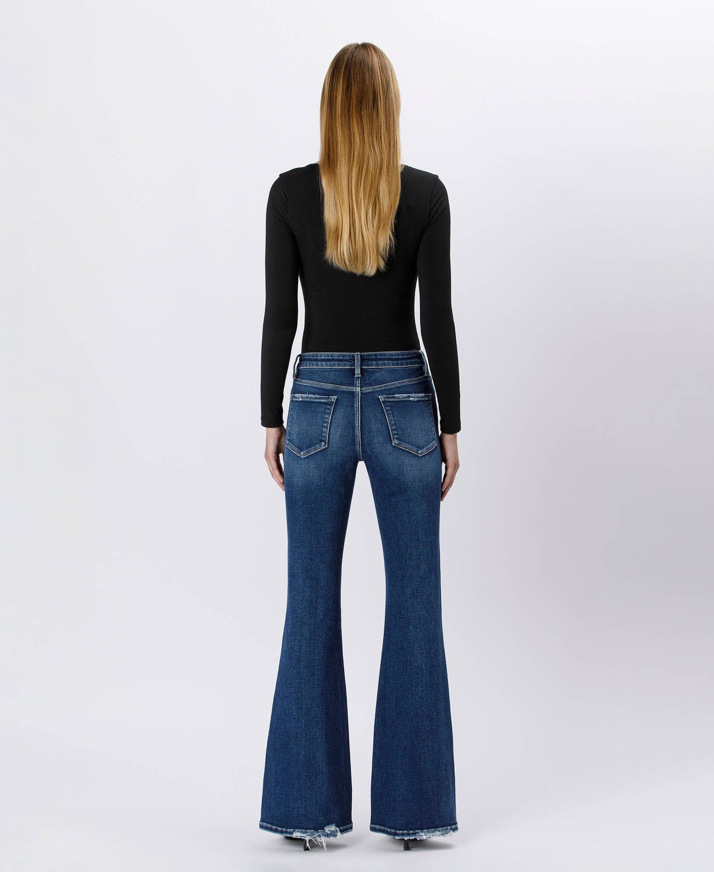 HIGH RISE FULL LENGTH FLARE JEANS LV1524 Lovervet by VERVET