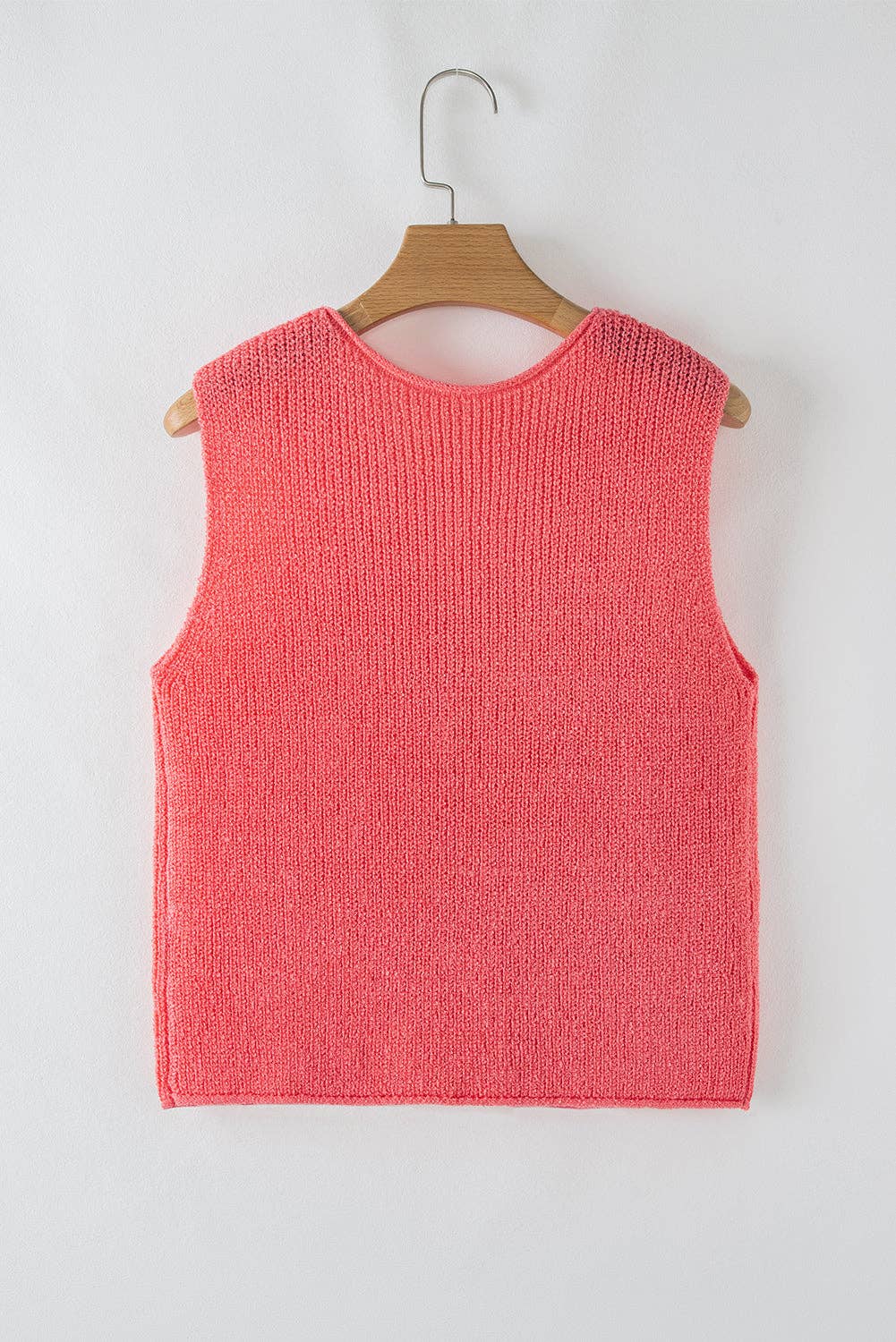 Tie Front V-Neck Summer Sweater Vest LALA LOO