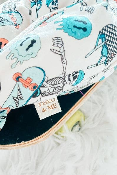 Boys Soft Sleepers Skelly Skateboard Emerson+Ivory