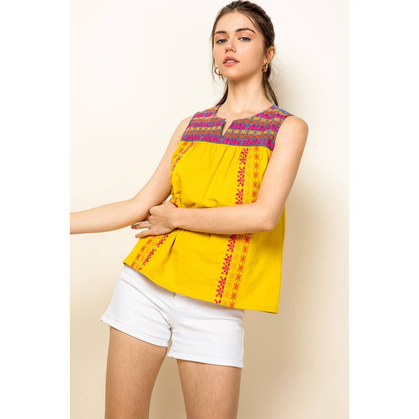 Embroidered Tank Top