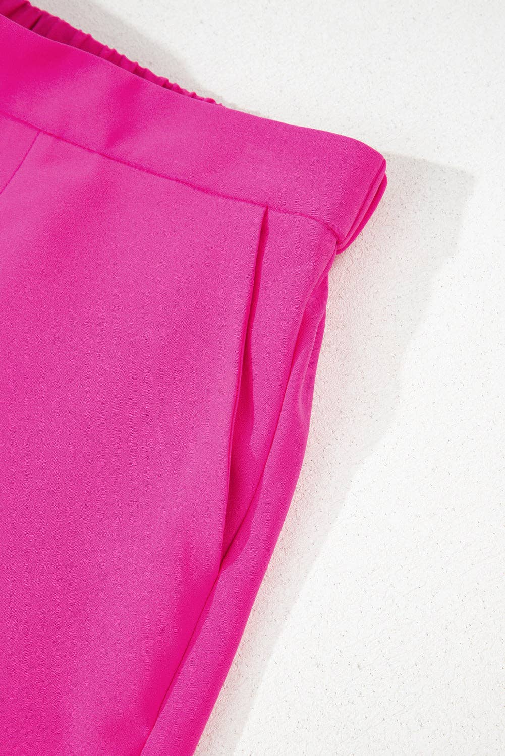 Solid Elastic Waist Pocketed Summer Shorts