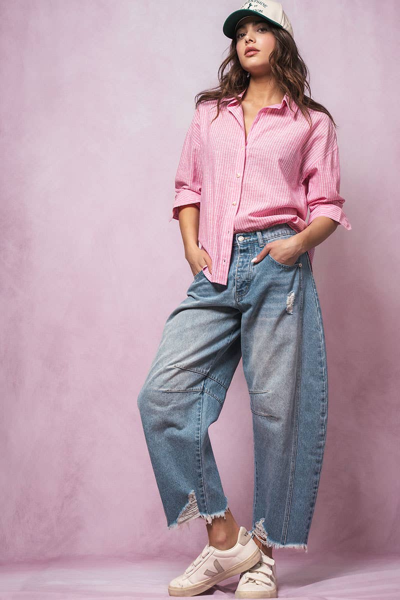 Timeless Pinstripe Cotton Blend Professional Shirt