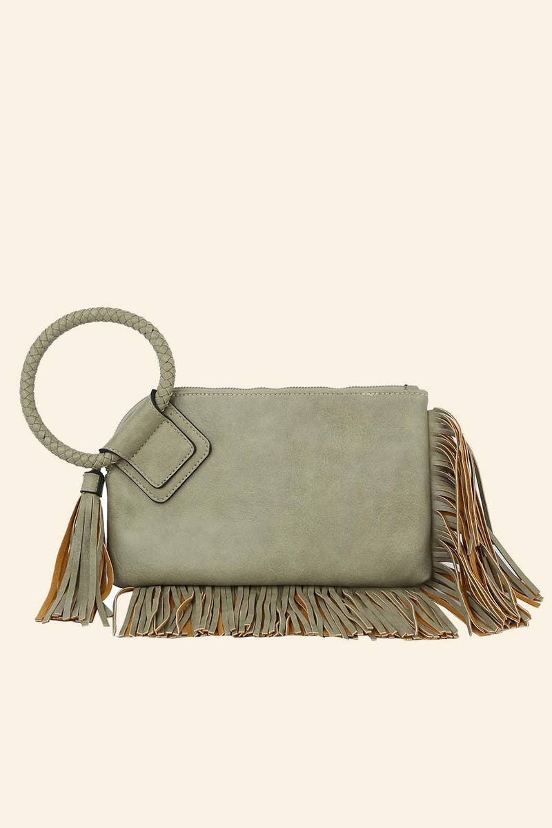 Fringe Cuff Clutch Tassel Wristlet Clutch Bag Anarchy Street