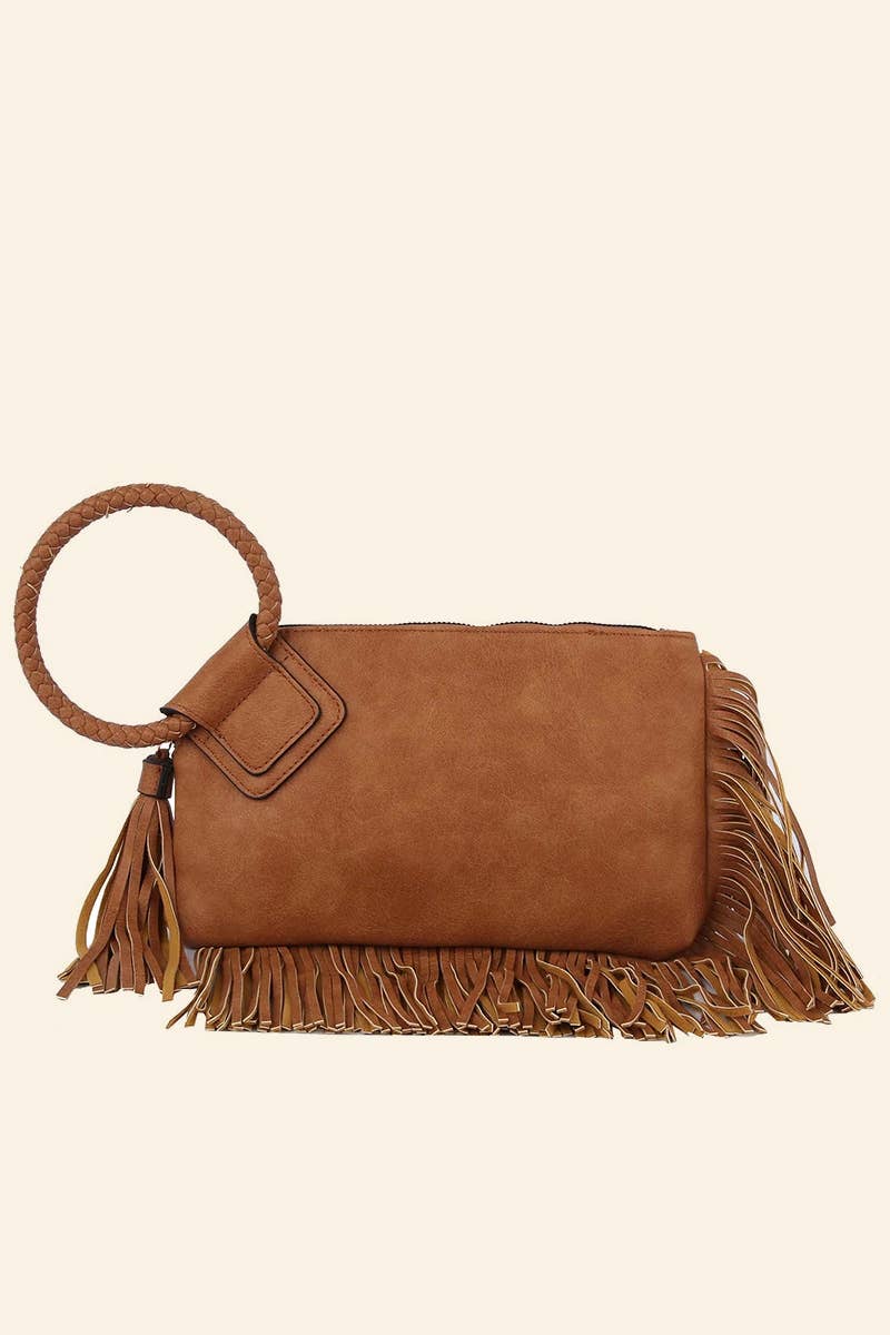 Fringe Cuff Clutch Tassel Wristlet Clutch Bag Anarchy Street