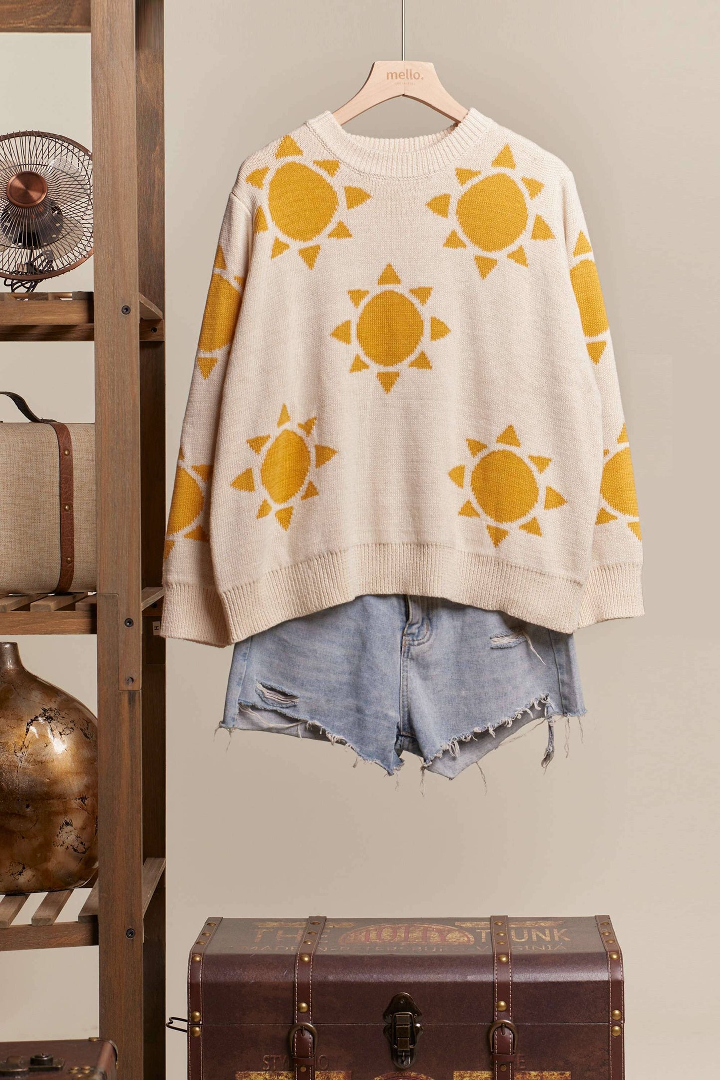 Sun Patched Loose Fit Sweater Mello.