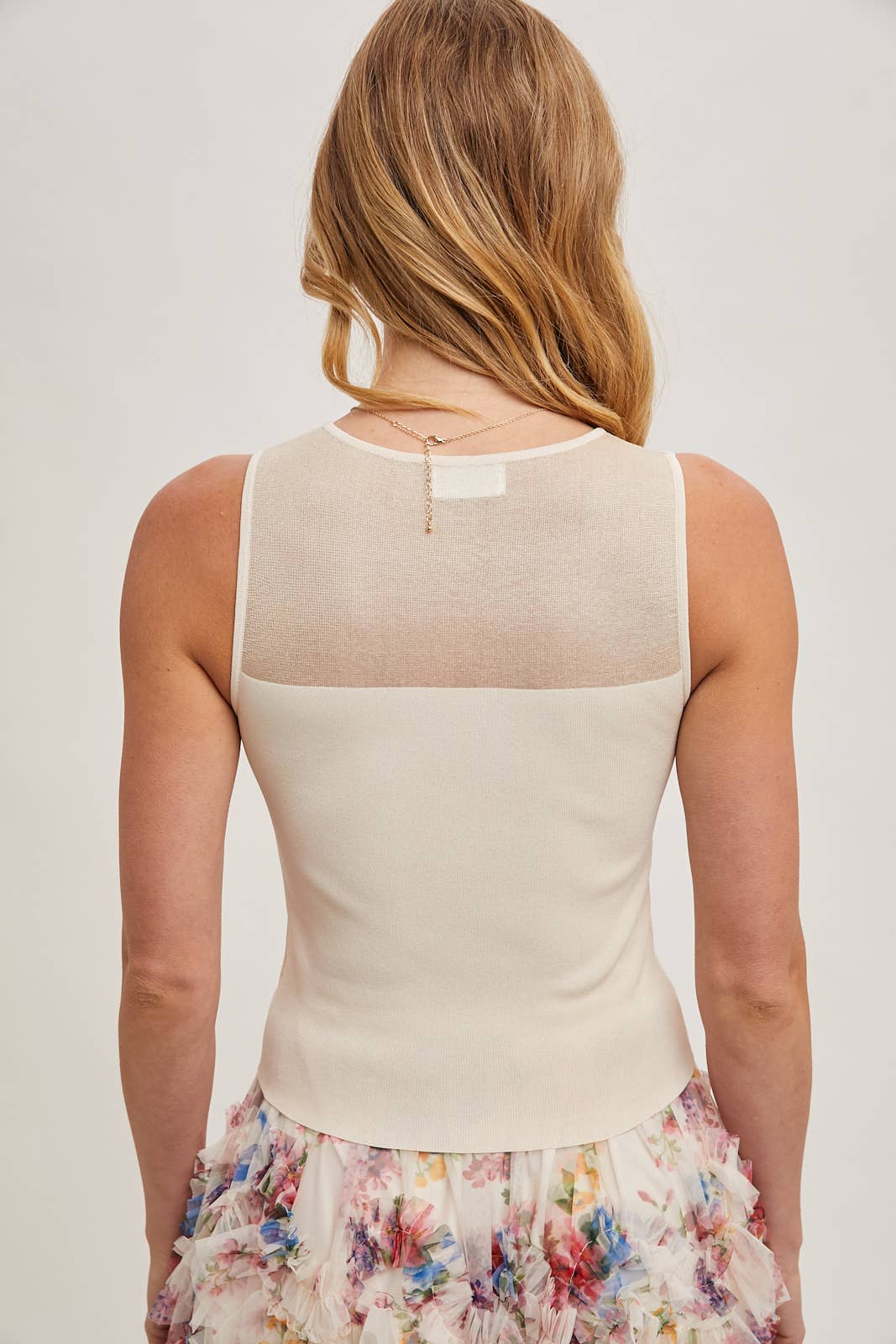 SWEETHEART NECK KNIT TANK Bluivy