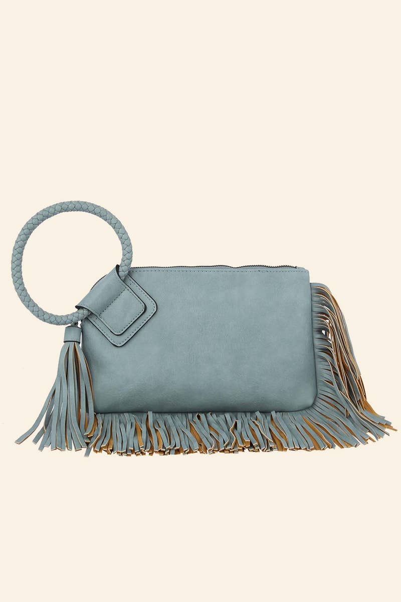 Fringe Cuff Clutch Tassel Wristlet Clutch Bag Anarchy Street