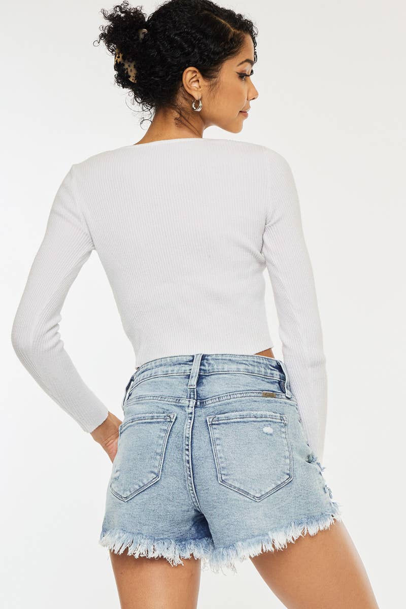 Kancan High Rise Frey Shorts