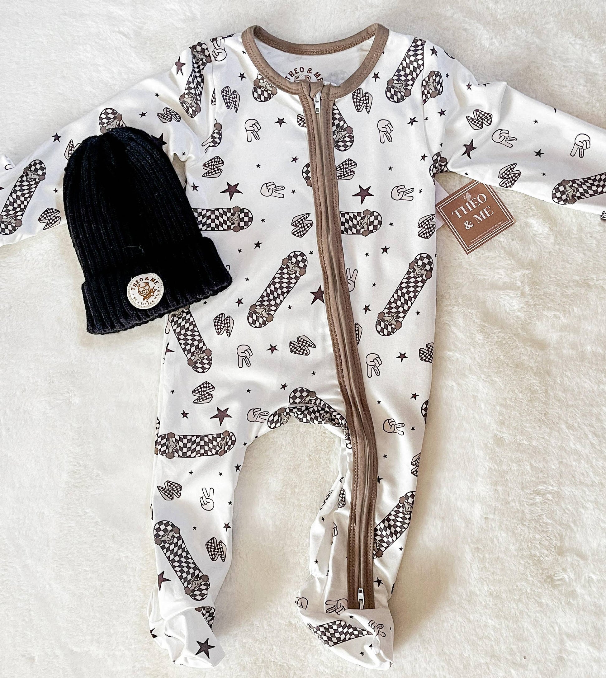 Checker Skate Board Peace Sign Emerson+Ivory