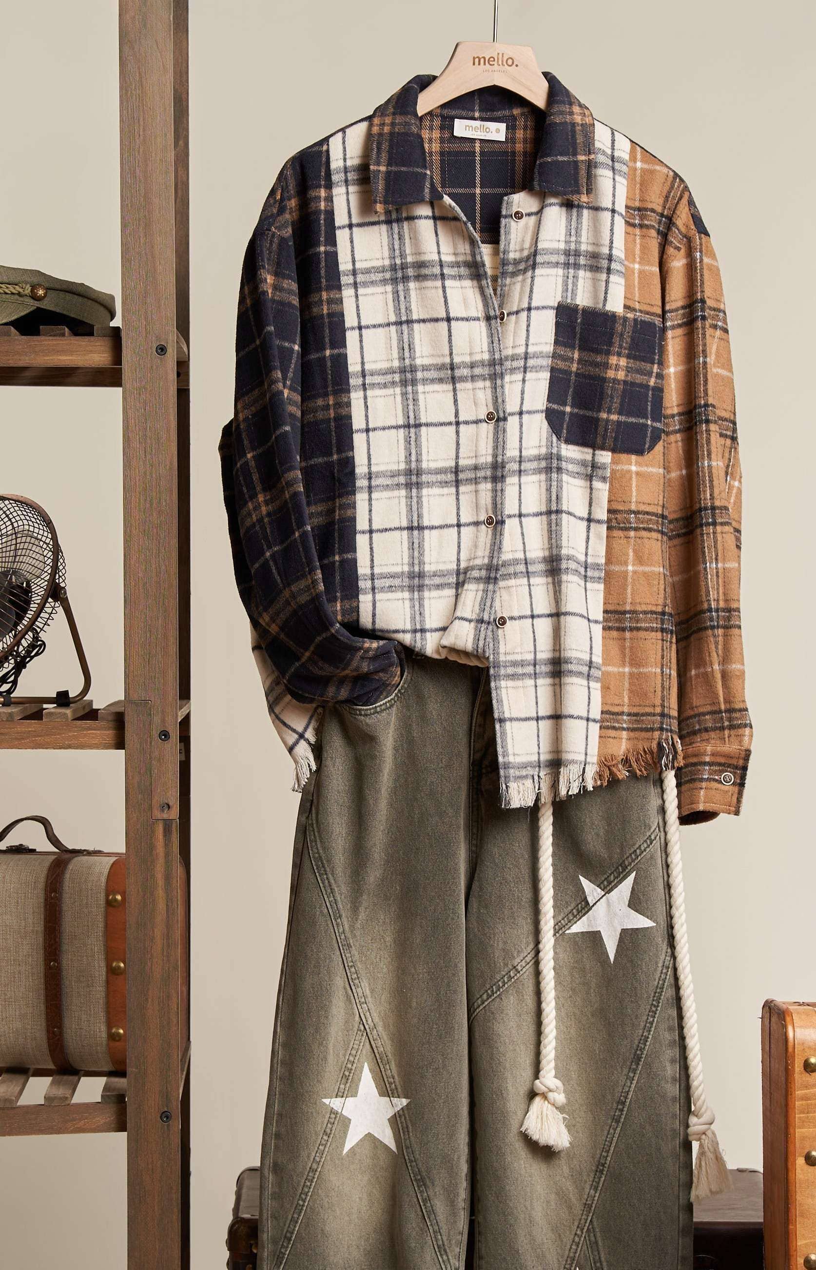 Plaid Oversize Shacket Mello.