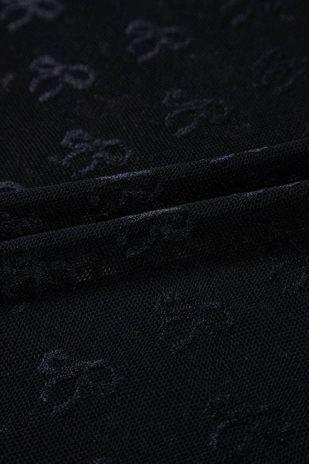 Bow Mesh Long Sleeve Top LALA LOO