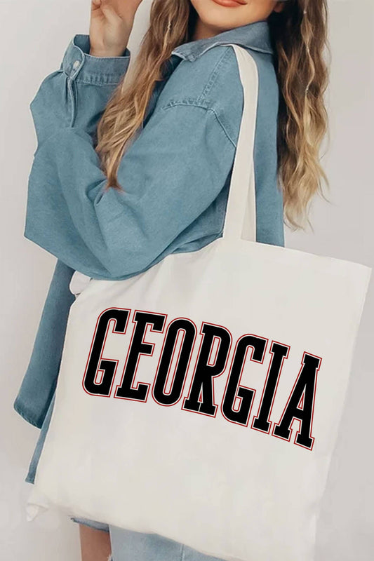 GEORGIA PUFF GRAPHIC LARGE TOTE BAG Rustee Clothing