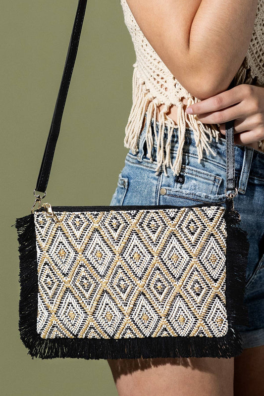 Diamond Checker Crossbody Bag