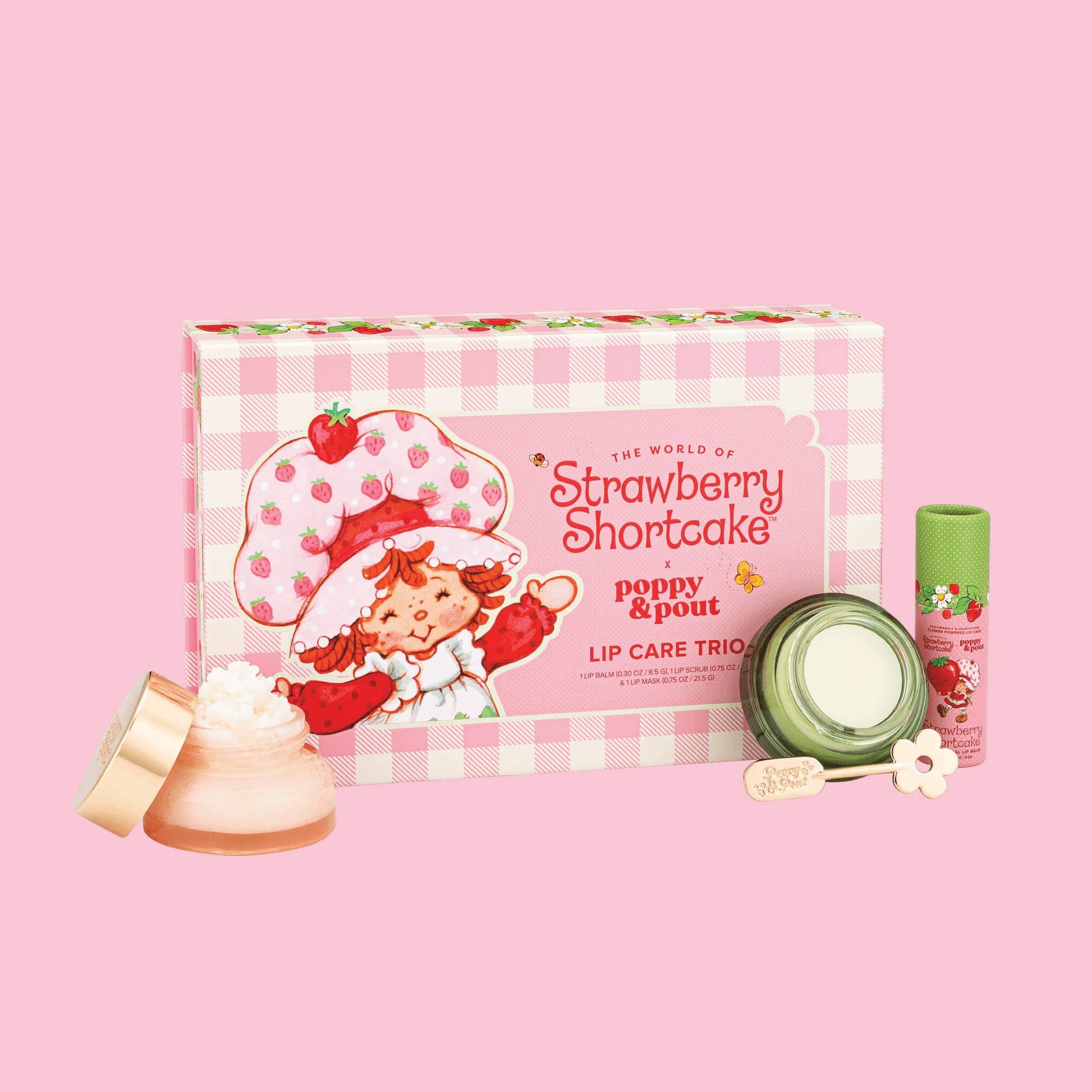 Limited Edition, Lip Care Trio, Strawberry Shortcake Poppy & Pout
