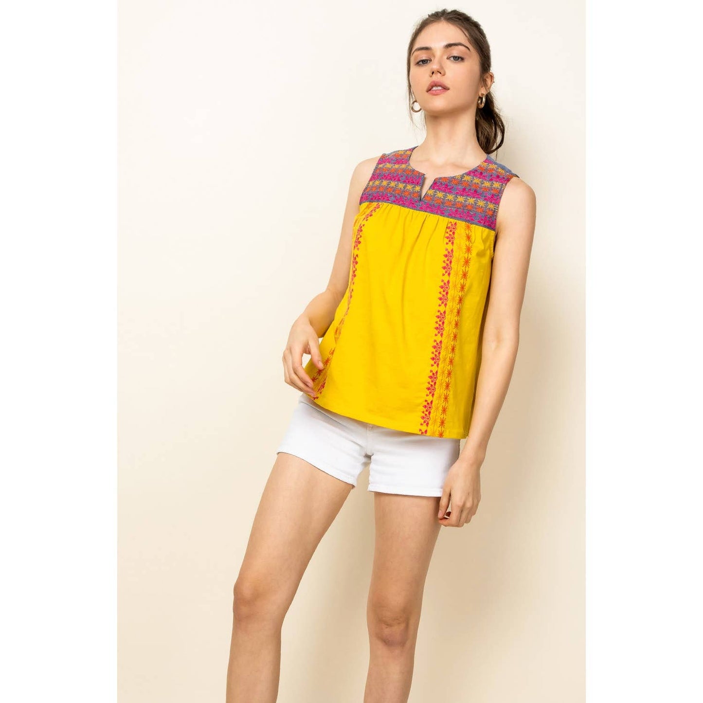 Embroidered Tank Top