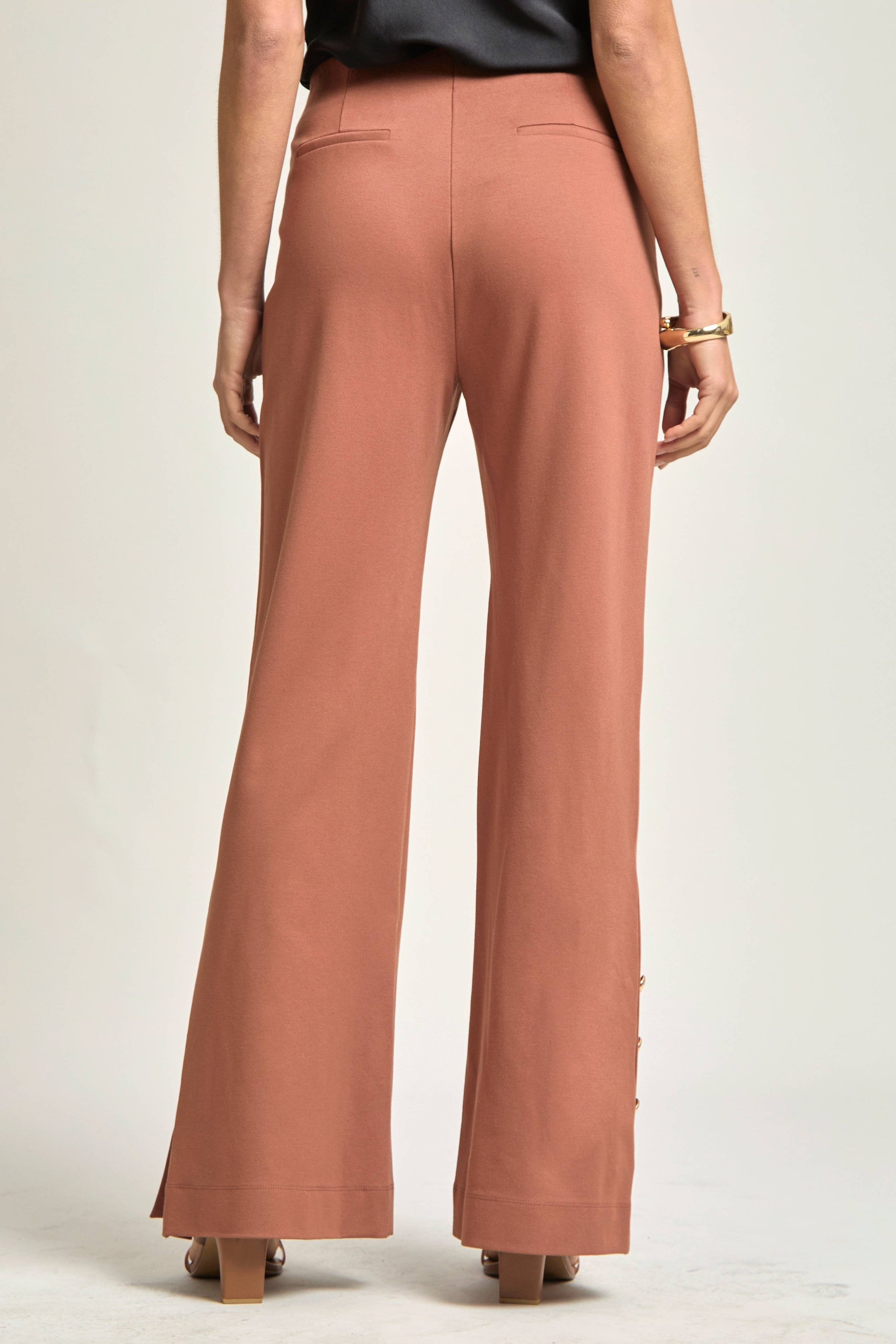 Magic Gala Button-Hem Pants Dear Scarlett
