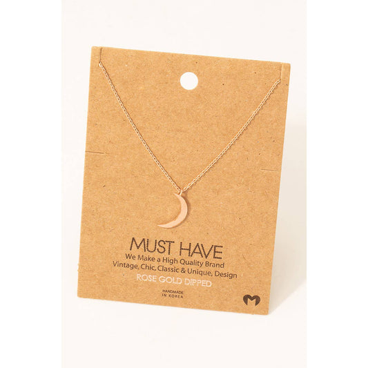 Moon Crescent Pendant Necklace