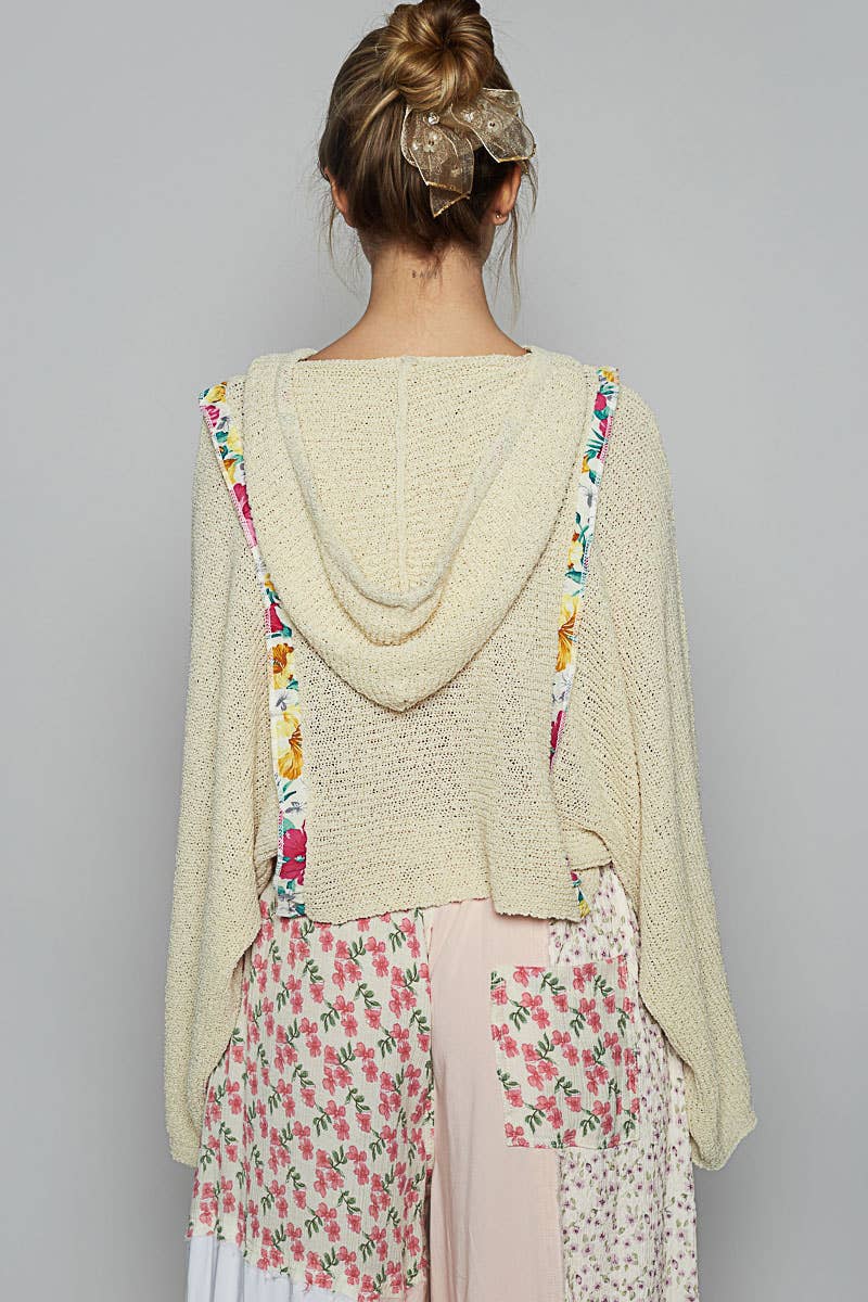 FINAL SALE-Full sleeve solid thin sweater hoodie top