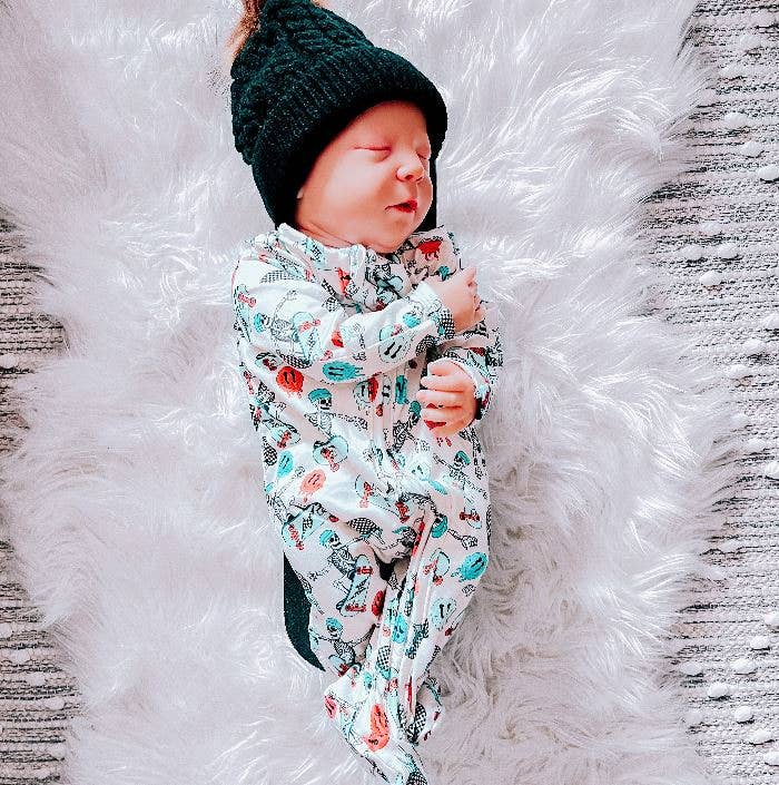 Boys Soft Sleepers Skelly Skateboard Emerson+Ivory