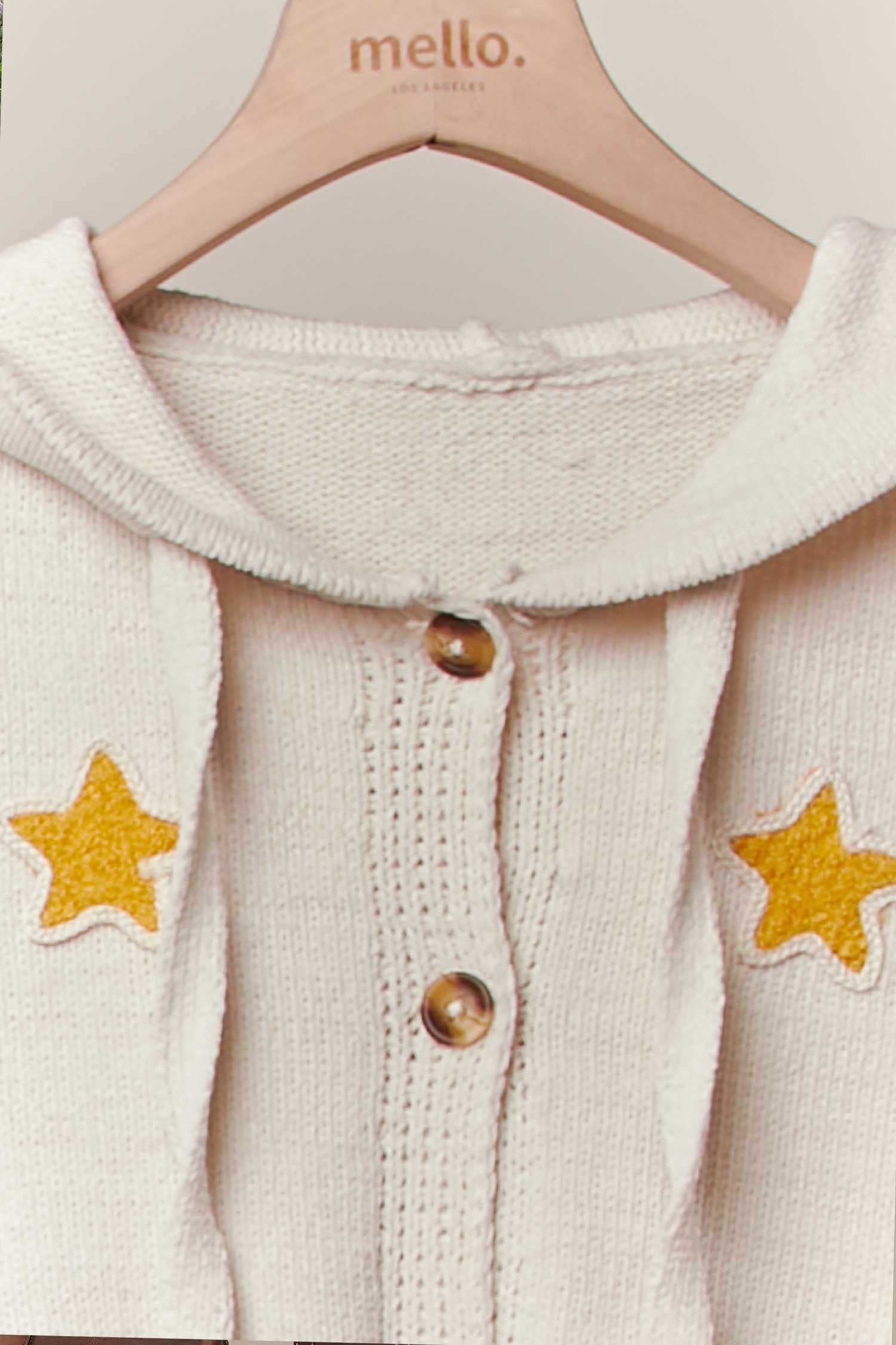 Boucle Star Stripe Hooded Cardigan Mello.