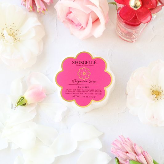 Bulgarian Rose Daisy Spongette  | Soap Sponge | Soap Buffer