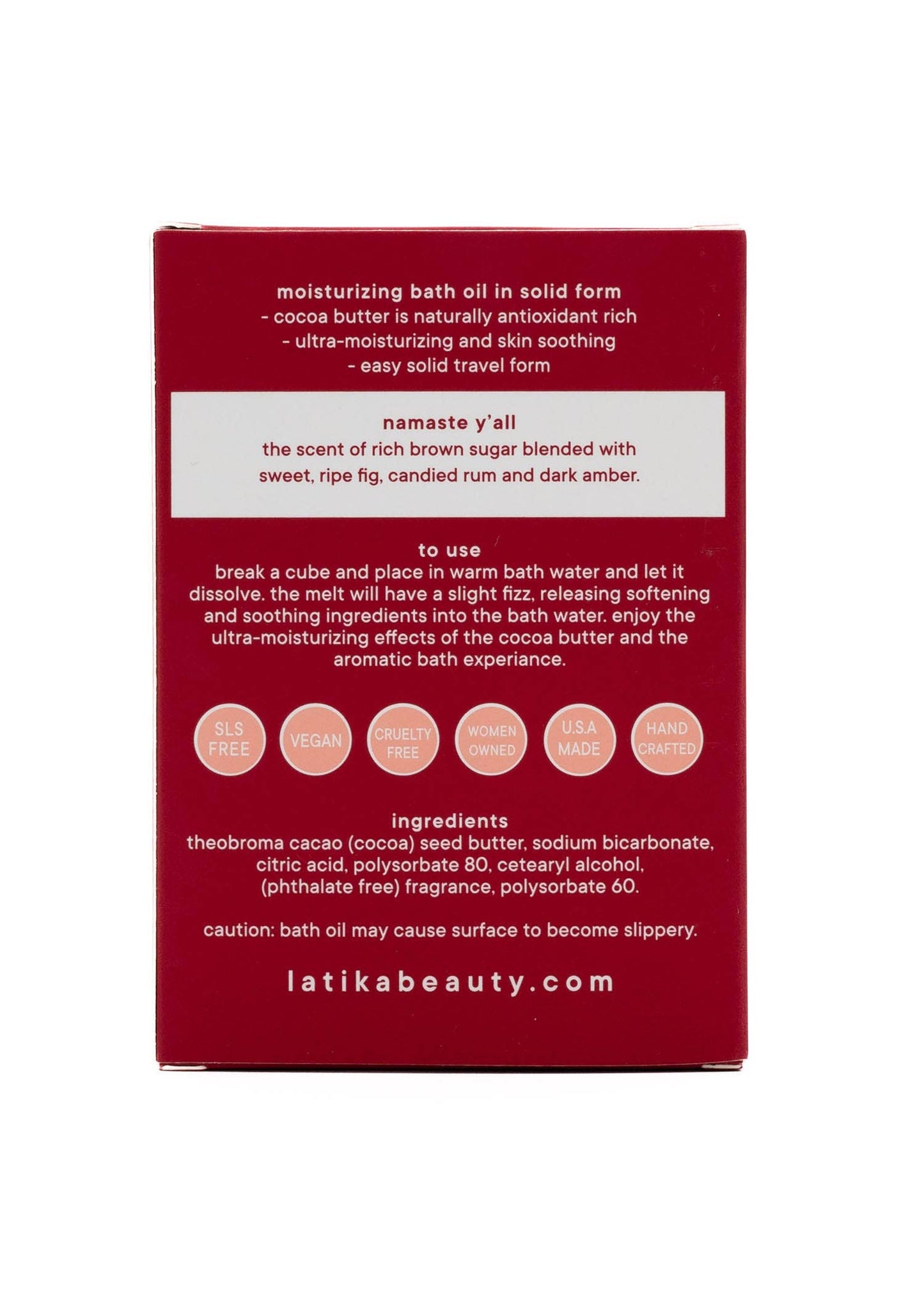 🌻Namaste Y'all - Solid lotion, Massage bar, bath melt 💗red Latika Beauty